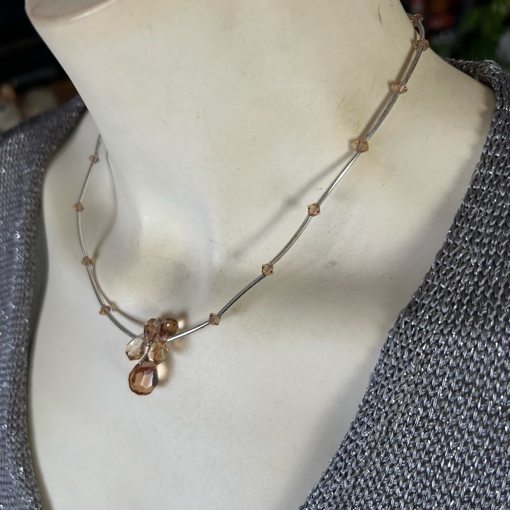 Vintage Silver & Crystal Necklace